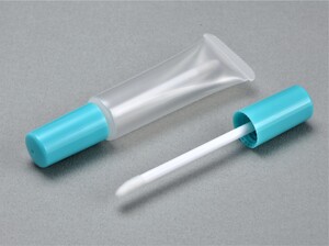 Flexible Tube with Lip Gloss Fluff Brush Cap